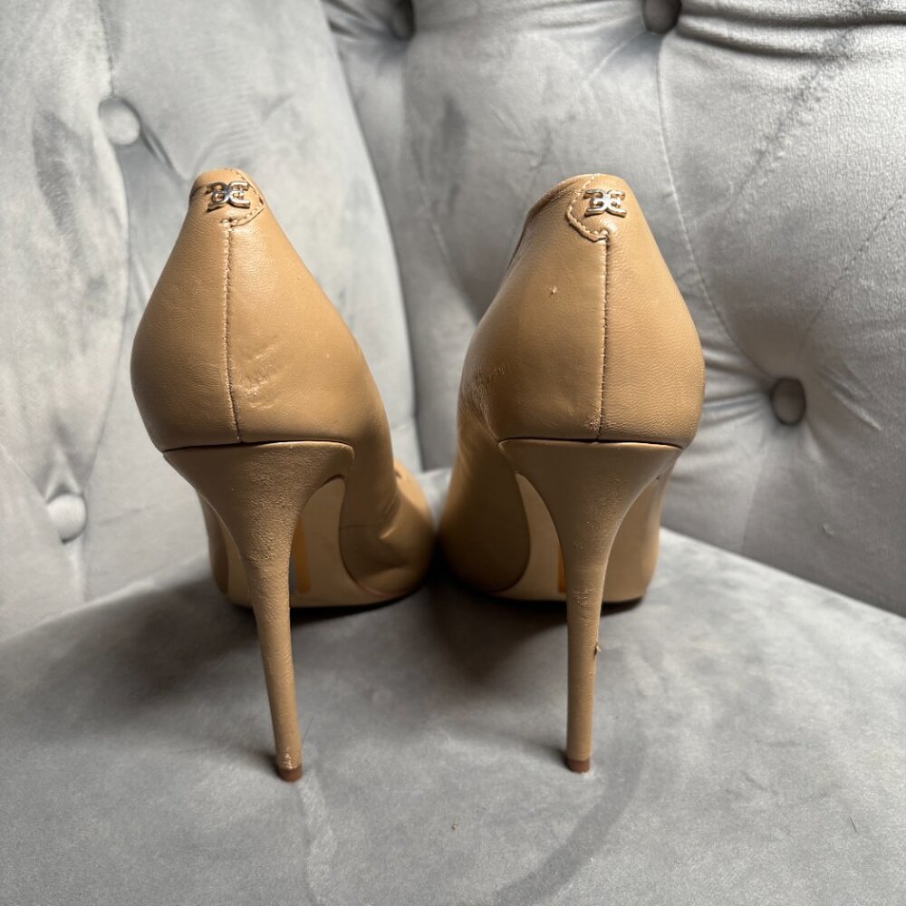 Sam Edelman Hazel Nude Leather‎ Pointed Toe Pumps – Women’s Size 9 - Picture 5 of 9